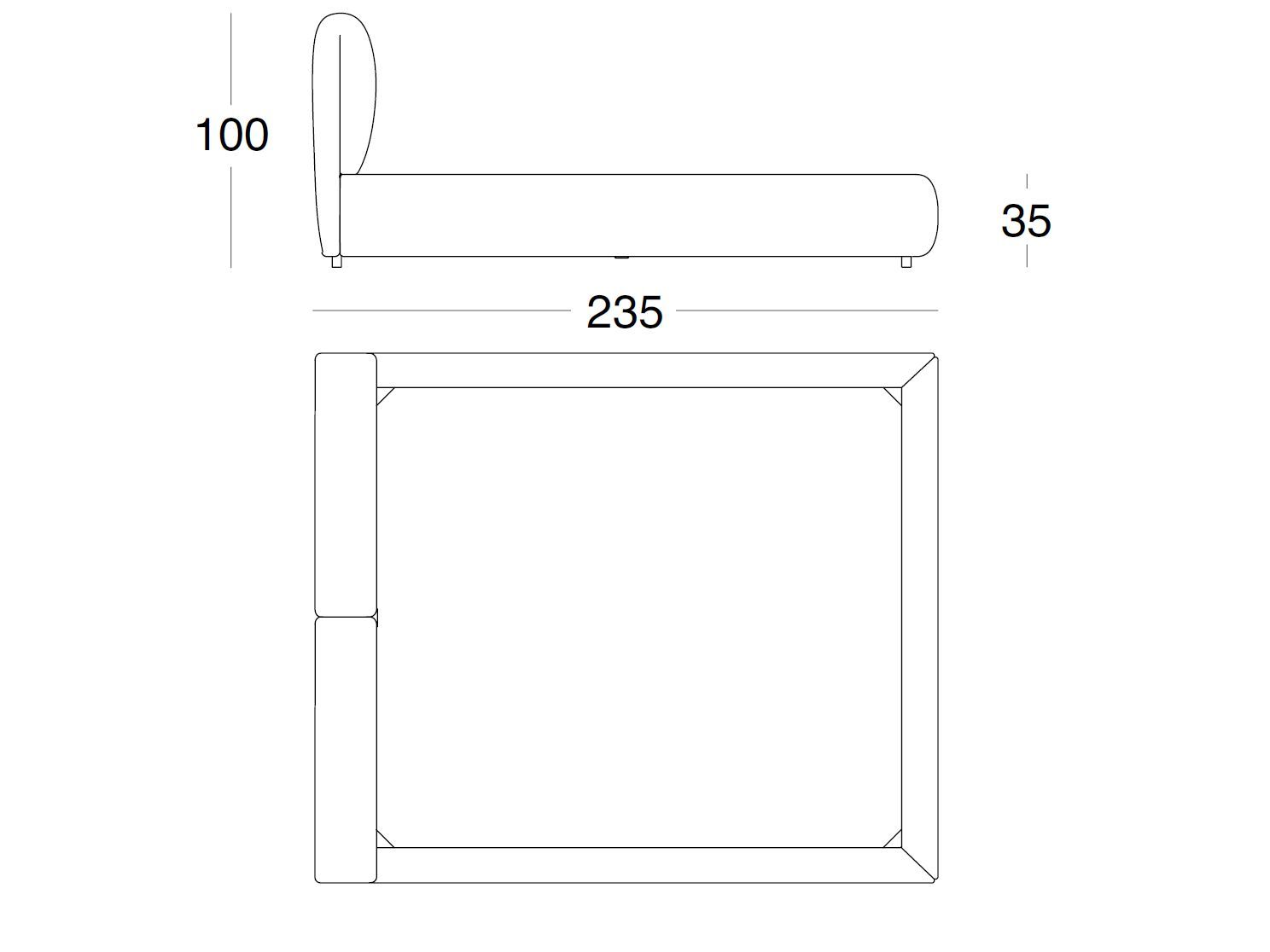 Ткань кровать Zanotta ZA, ZA ARCH-00075388 - Вид №8