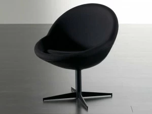 Meridiani Вращающееся кресло из ткани с 4 спицами Jo & jill