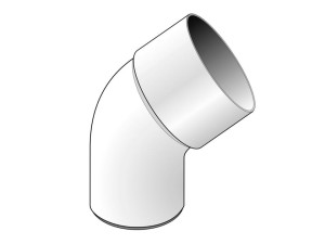 Изгиб ПВХ 45°