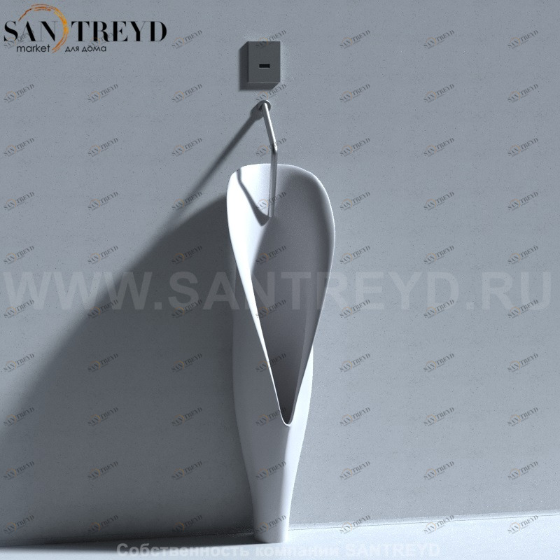 473030 Настенный писсуар, уринал с мушкой Kerasan Artwork