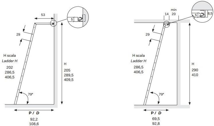 Novamobili Настенная или потолочная алюминиевая лестница sun-id-1407027 - Вид №3
