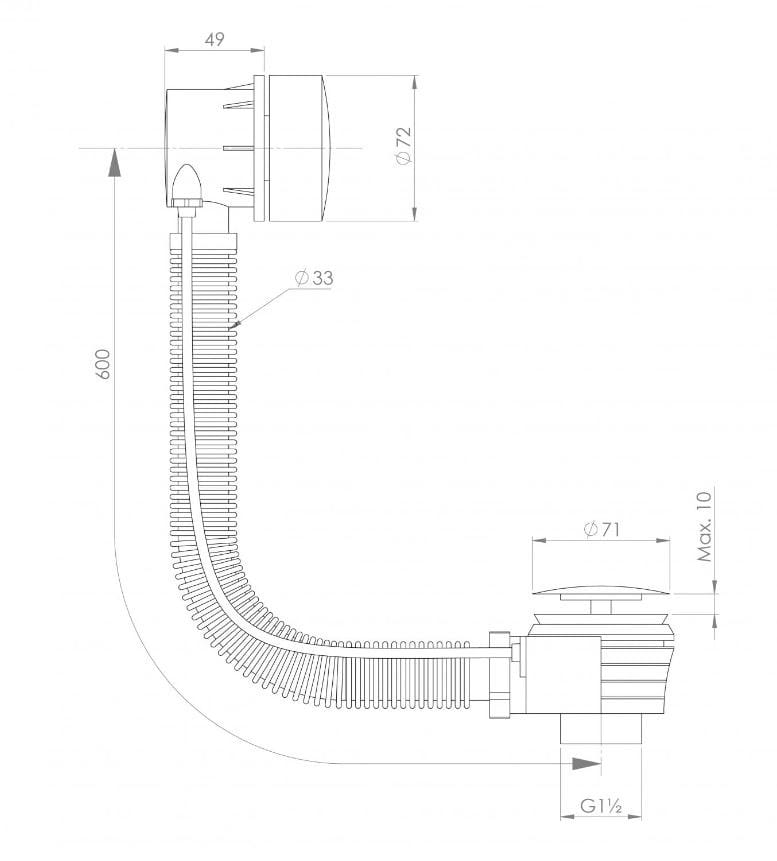Металлическая колонна для ванны LUSSO Luxe ARCH-00093908 - Вид №6