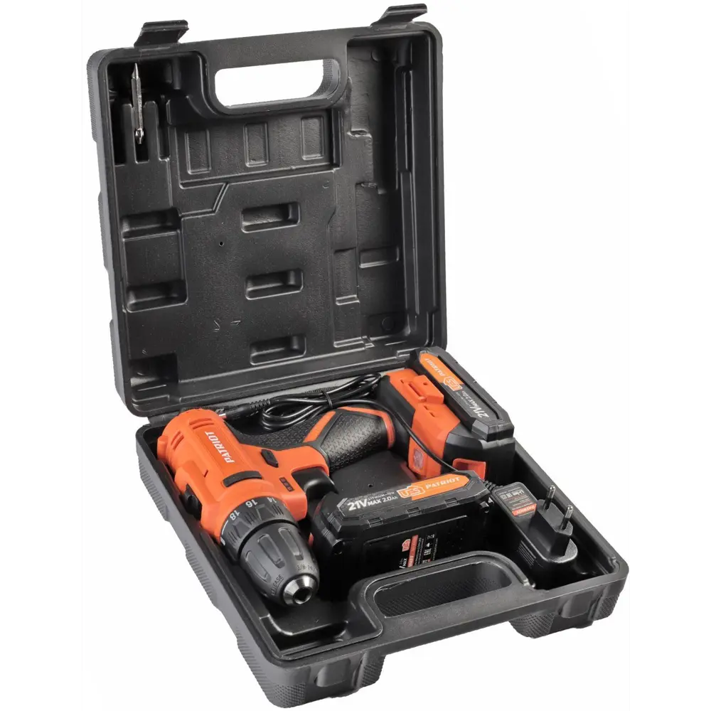 Дрель-шуруповерт аккумуляторная Patriot 189UES, 18 В Li-ion 2x2 Ач 88903133 STLM-2059668  - Вид №9