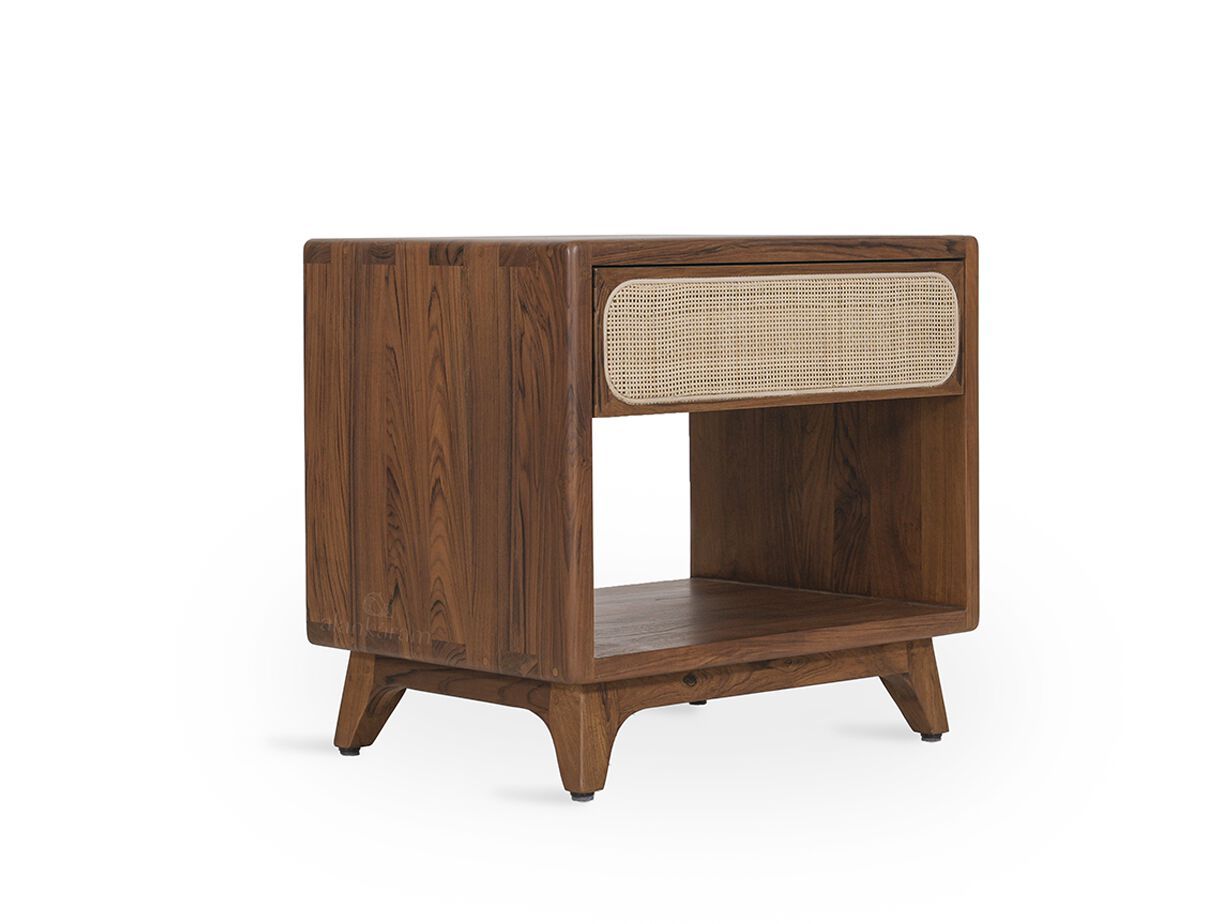 Прямоугольная тумбочка из тикового дерева с ящиком Alankaram MALY ARCH-00043354