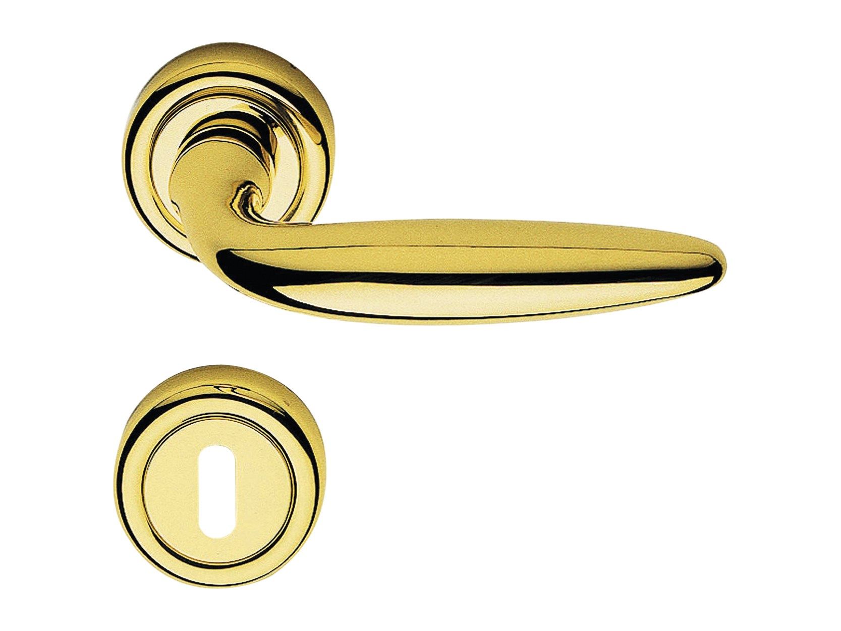 Классическая латунная ручка на розетке с насадкой LINEA CALI' Kuba ARCH-00145640 - Вид №1