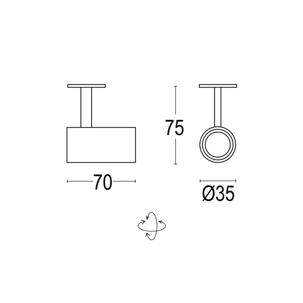 Point Evo 00R Ghidini Point Evo Ceiling Recessed .01 Белый (Матовый)  - Вид №1