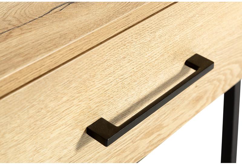 1720 Тумба прикроватная Loft Дуб натур/Бетон R-HOME 4009297h_Натур - Вид №6