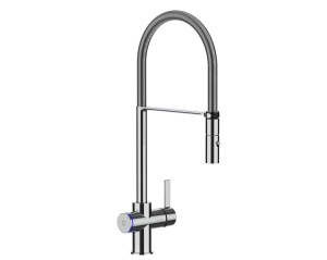 Однорычажный смеситель для кухни с выдвижным ручным душем