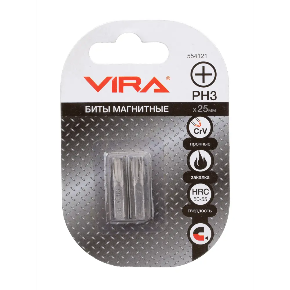 Набор магнитных бит VIRA PH3 25 мм для точного монтажа (2 шт) 82619650 STLM-0031910 - Вид №3