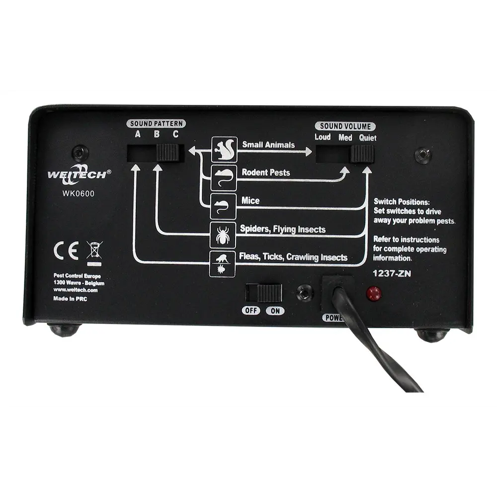 Ультразвуковой отпугиватель грызунов и насекомых Weitech WK0600-RU STLM-2133446 - Вид №1