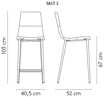 MOBLIBERICA Табурет высокий, обитый тканью, с подставкой для ног Salt sun-id-1414106 - Вид №7