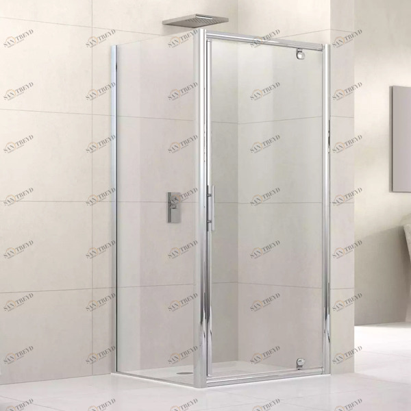 Душевой уголок 78x78 LUNES G+F Novellini LUNES с серебристым профилем LUNESG721BLUNESF721B