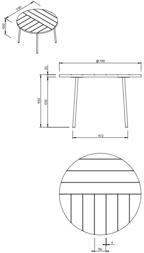 TemaHome Круглый журнальный столик из мдф Ply 9003.6287 - Вид №11