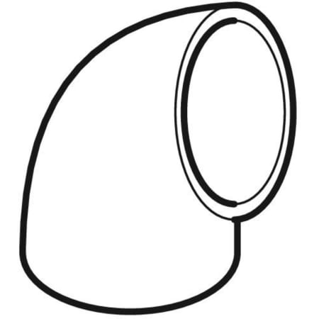 GEBERIT 361.872.16.1 Отвод Geberit PE 90°, укороченный, без патрубка  - Вид №1