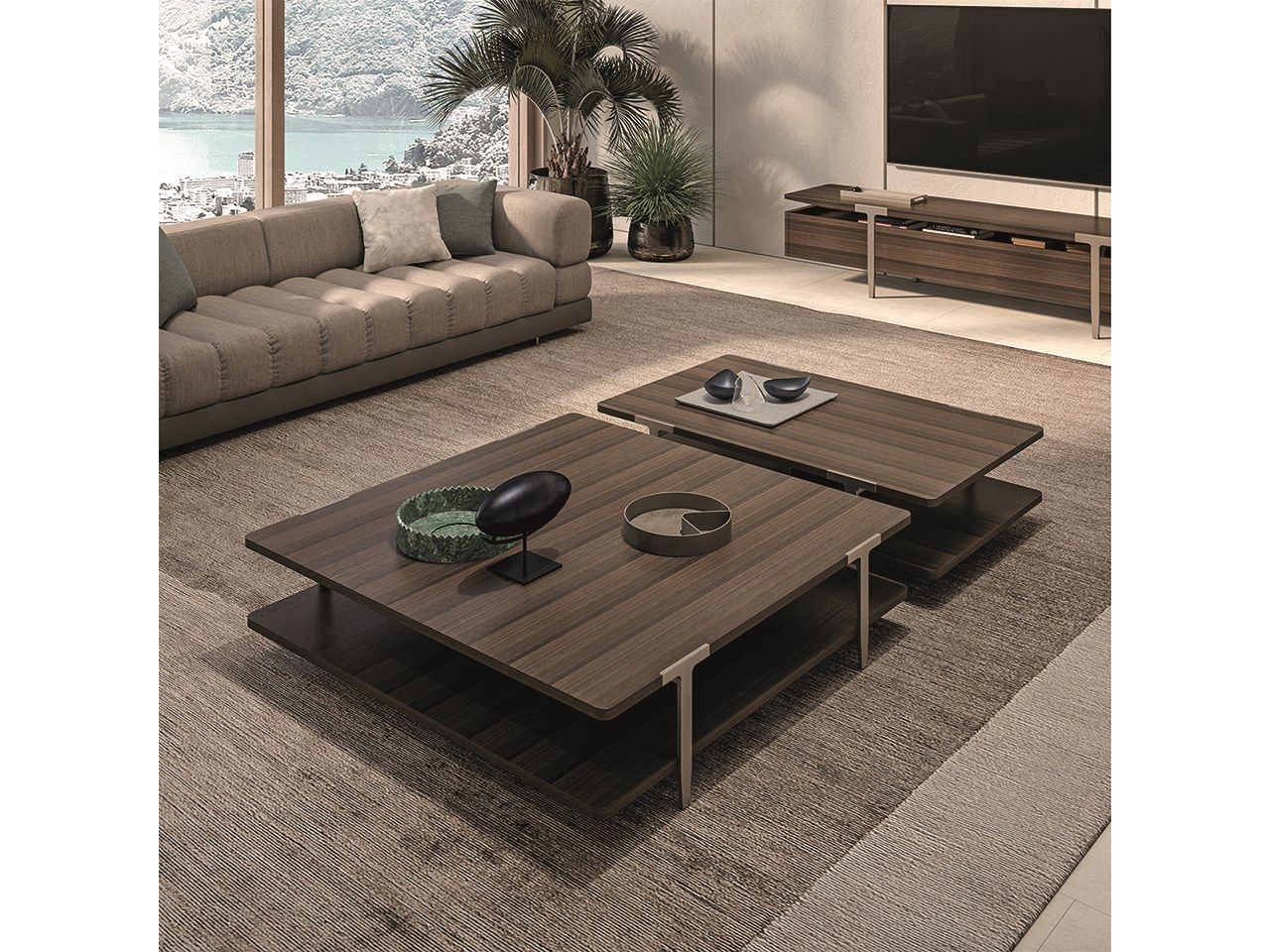 Деревянный прямоугольный низкий журнальный столик Turri Domus ARCH-00110493 - Вид №1