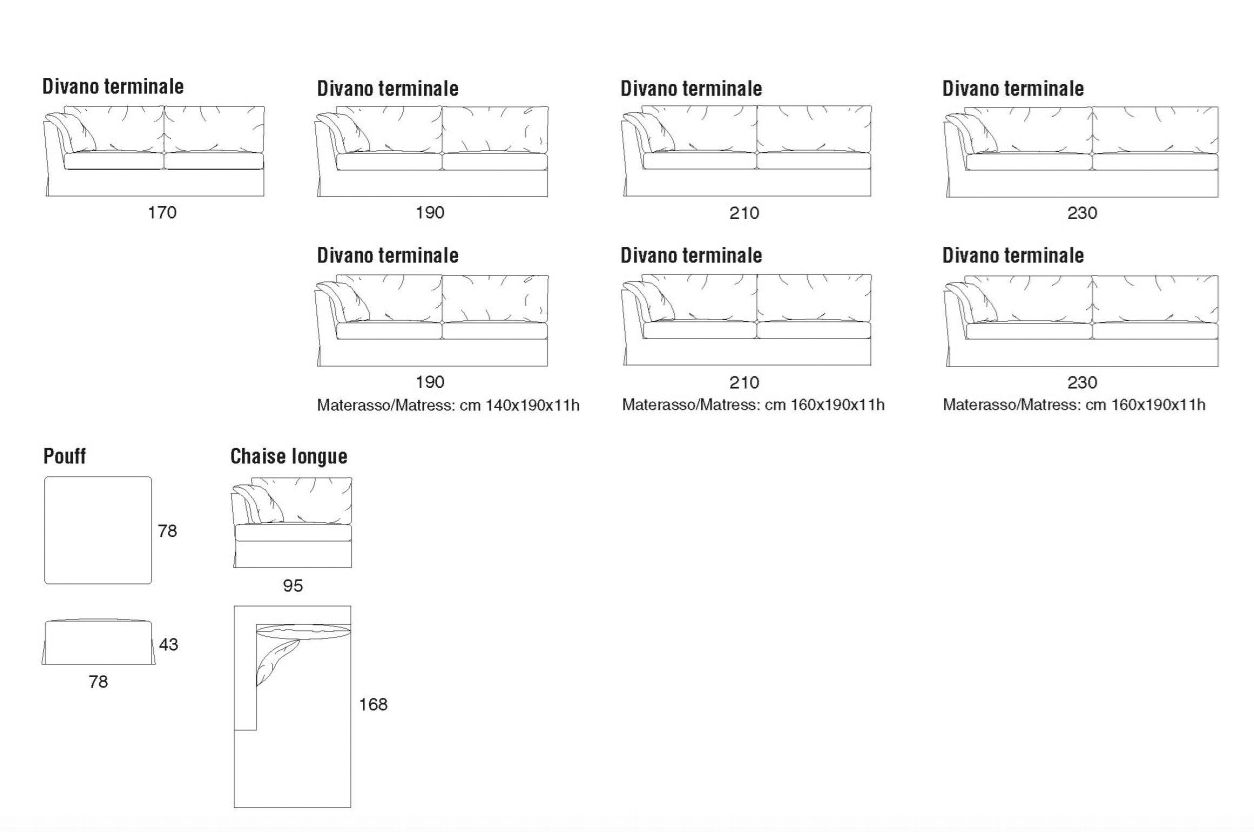 Угловой диван из ткани Former In Italia ARCH-00027137 - Вид №2