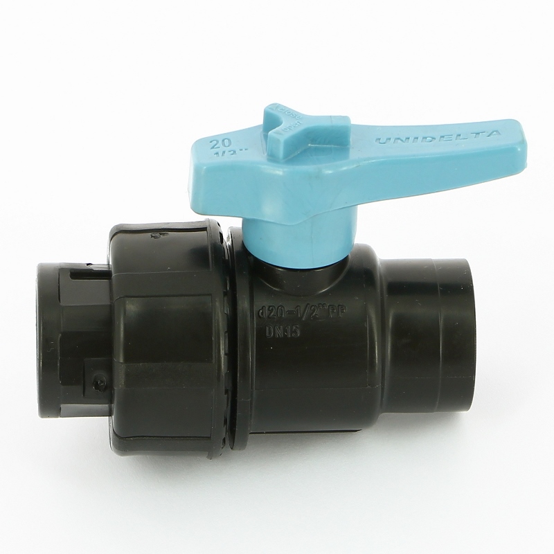 Кран ВВ Unidelta 1/2" для труб ПНД полипропилен PP-B 1073002002001