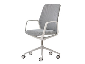 5-спицевое вращающееся офисное кресло с тканевыми колесами