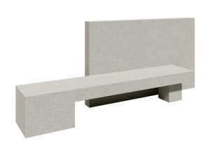 Бетонная скамья со спинкой