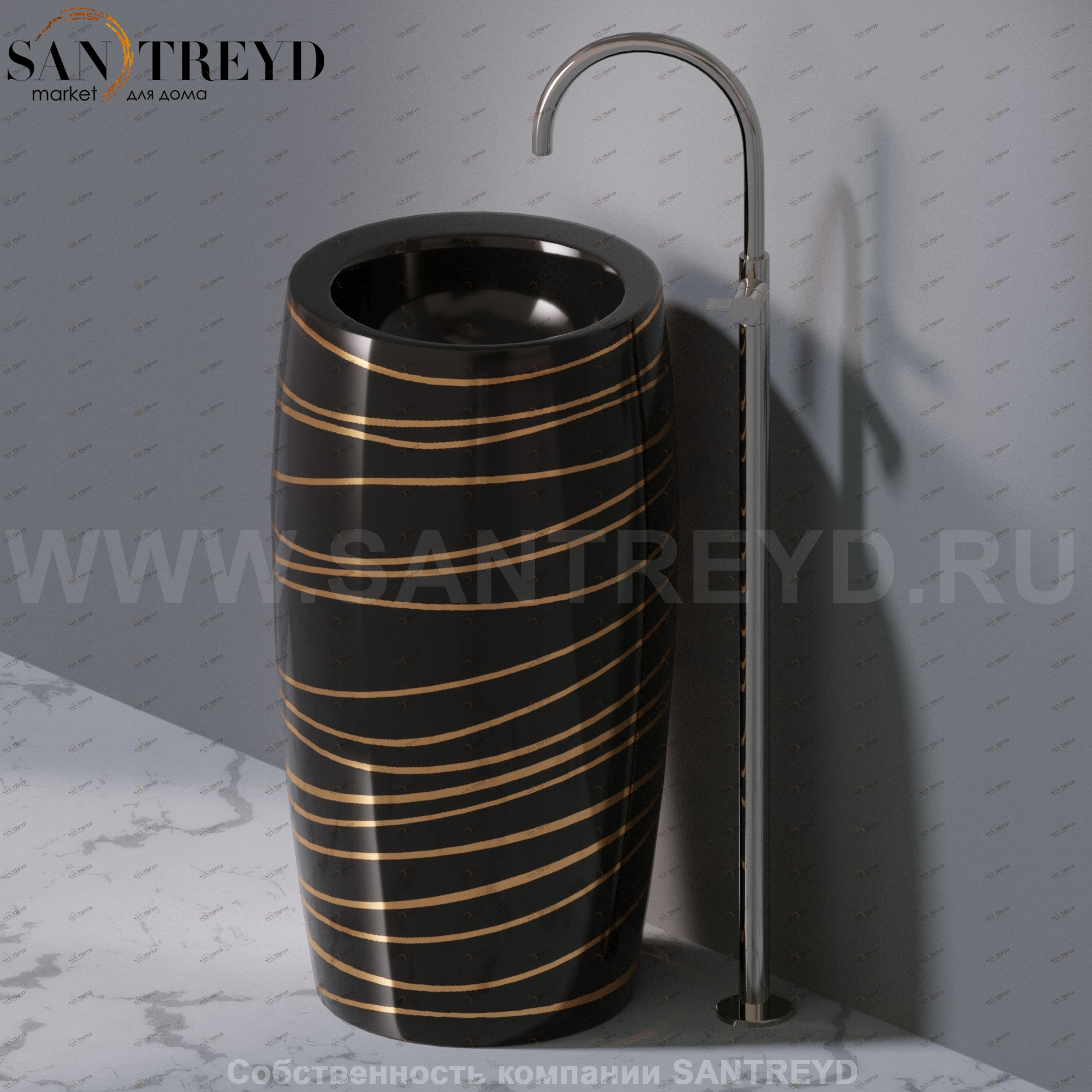 L100T0R0VT.411G Напольная раковина стоящая круглая A. e T. Italia SPOT AeT ITALIA TOTEM