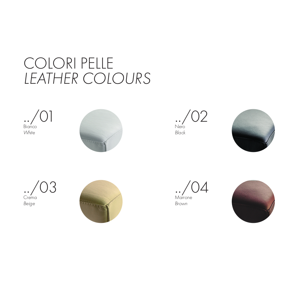 LONE/XL/.. 3SC Табурет со скрещенными ногами из полированной нержавеющей стали с подушкой из гладкой кожи Moderno Treesseci 3SC - Вид №1