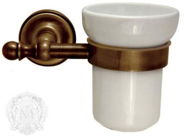 Стакан для щеток MIGLIORE Mirella ML.MRL-M060.DO - золото  - Вид №2