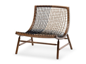 Кресло из массива дерева и морской веревки