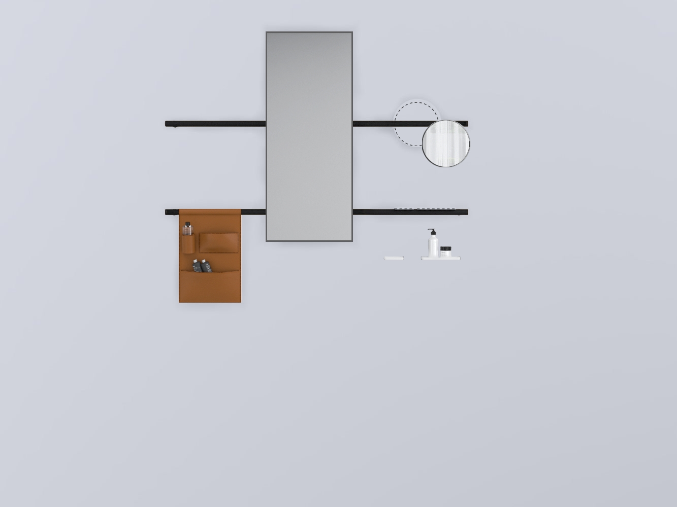 SWSTR-NM+SWSPR-CM+SWSPI-NM+SWM10-BI+SWM20-BI+SWSCR-NA прямоугольный стали cielo Siwa Ceramica Cielo