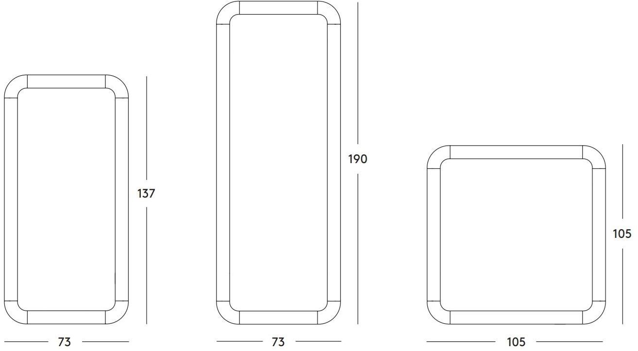 Magis Зеркало настенное прямоугольное в раме Dejà-vu sun-id-1426914 - Вид №1