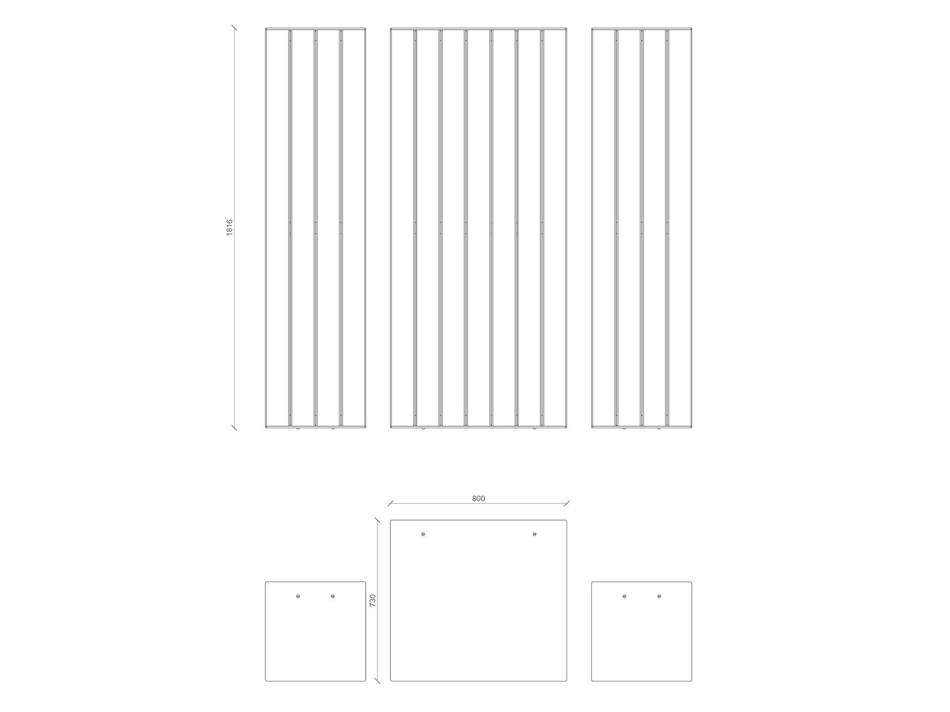 Стол для пикника из листового металла со встроенными скамейками Lazzari Recto ARCH-00022128 - Вид №3
