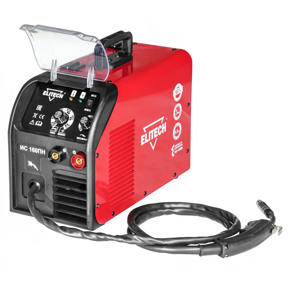 Сварочный аппарат инверторный Elitech 160ПН E1703.002.00, 120 А, 3.2 мм STLM-2013963 - Вид №1