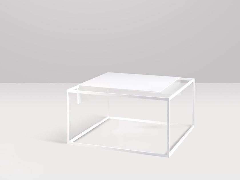 Recor Home Низкий квадратный металлический журнальный столик  C081  - Вид №2