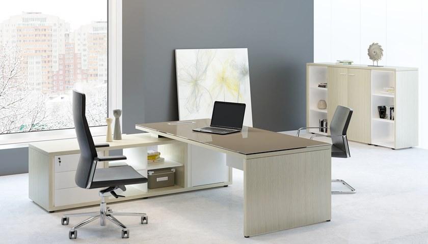 CUF Milano Угловой стол со встроенной полкой Brera sun-id-1495716 - Вид №7