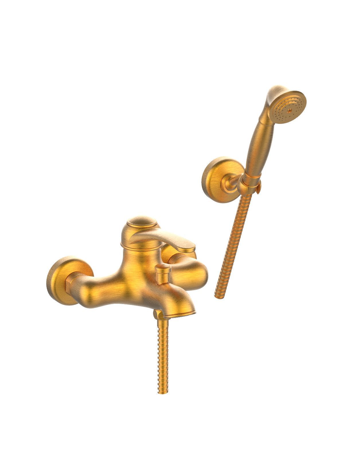 Однорычажный настенный смеситель для ванны с ручным душем Rubinetterie Frattini Morgan ARCH-00072795 - Вид №4