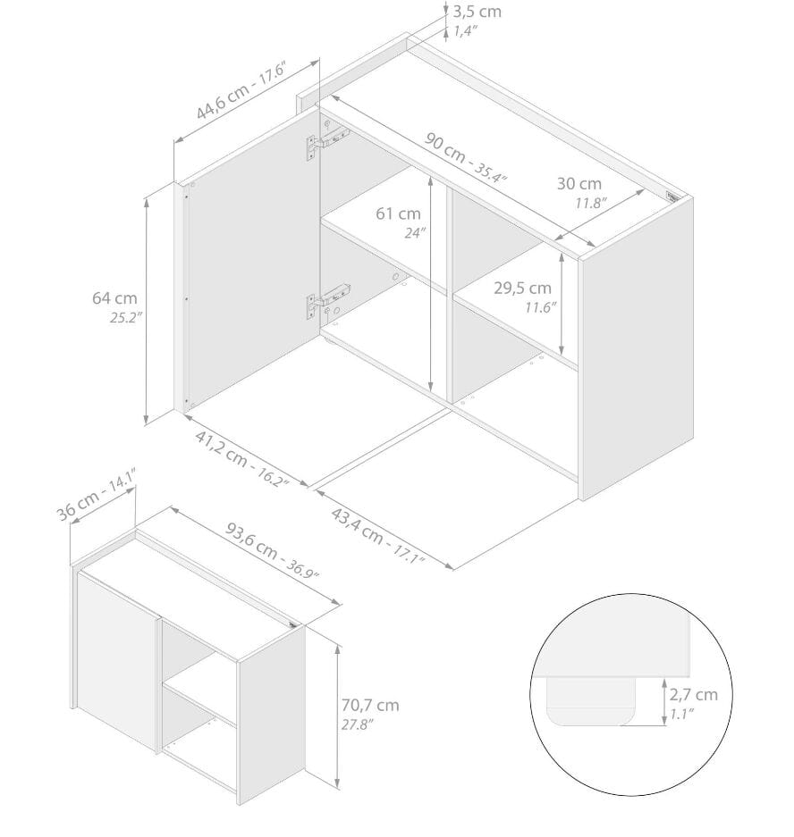 Мадия в облагороженном с распашными дверями Mobili Fiver ROMINA ARCH-00108309 - Вид №102