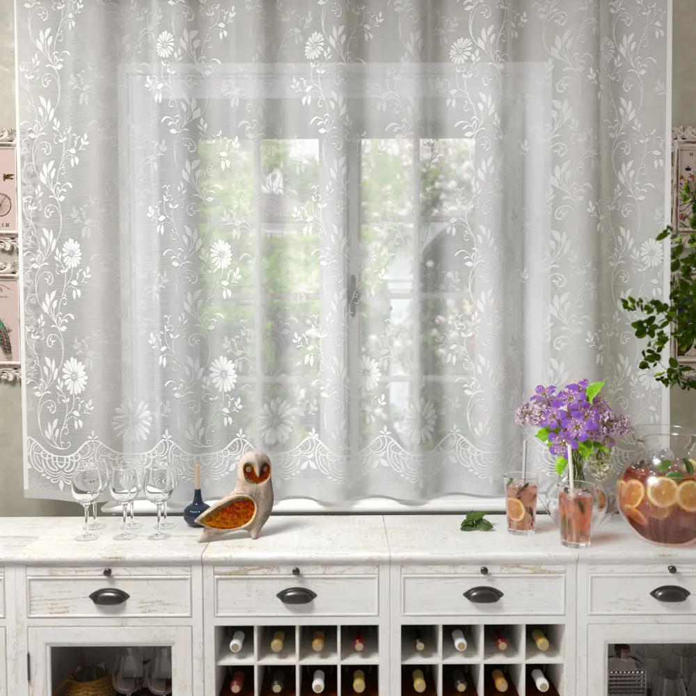 Занавеска на ленте Ромашки 250x165 см цвет белый 84434005 STLM-2007565 Santreyd  - Вид №6