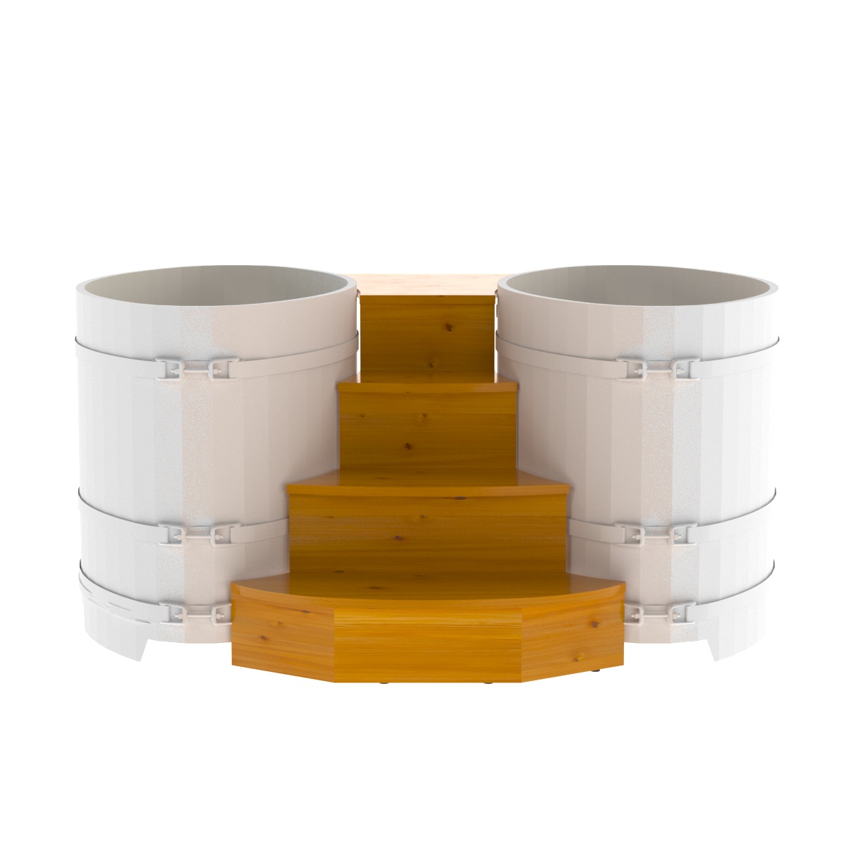 2334 Подиум на 2 купели 0,8х1,42 Рустик натуральный Alyarus  - Вид №1