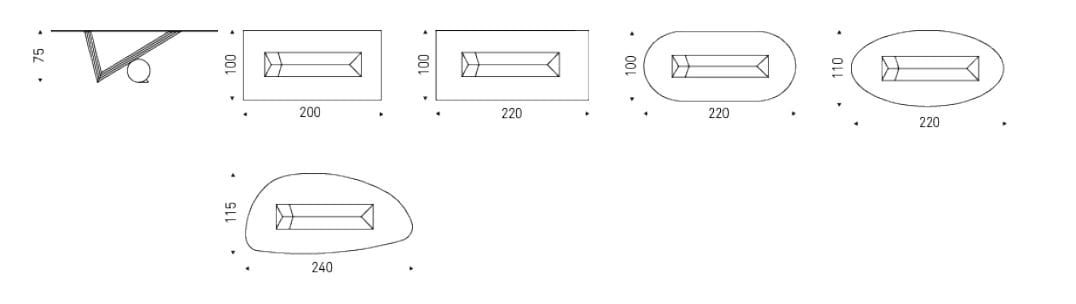 Овальный стол из дерева и стекла Cattelan italia Valentino ARCH-00047604 - Вид №5