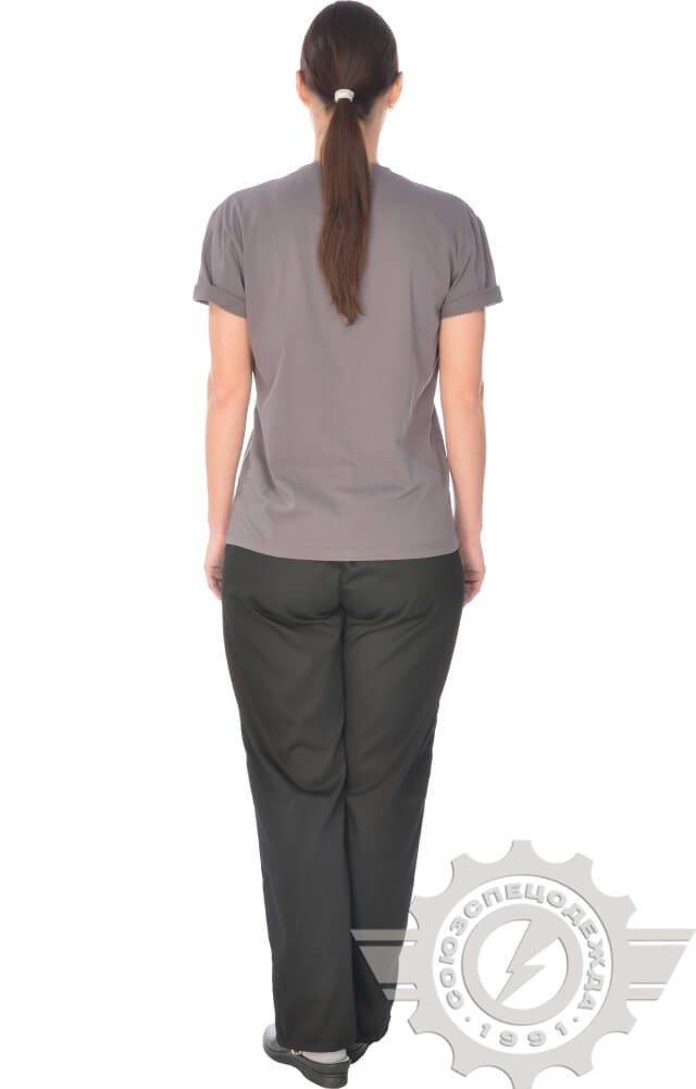 4956973 Футболка темно-серая  Одежда для официантов  размер 5XL (64-66) Спецодежда  - Вид №11