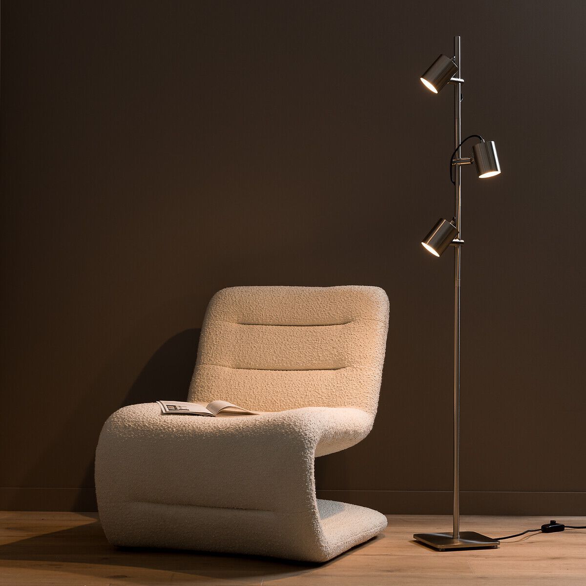 Регулируемая напольная лампа из никеля AMPM поворотный ARCH-00087233 - Вид №4