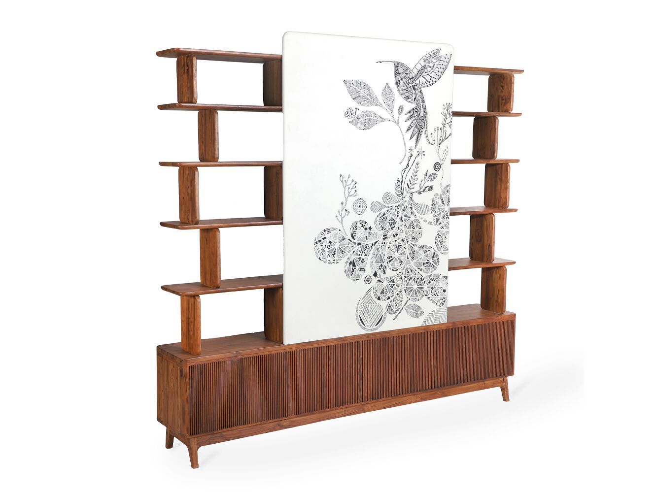 Книжный шкаф из тикового дерева Alankaram UDIV ARCH-00110230