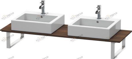 XL046C06969 Консоль для накладных раковин и встраиваемых умывальников, для угла слева X-Large #XL046C 550 мм Орех брашированный (натуральный шпон) Duravit