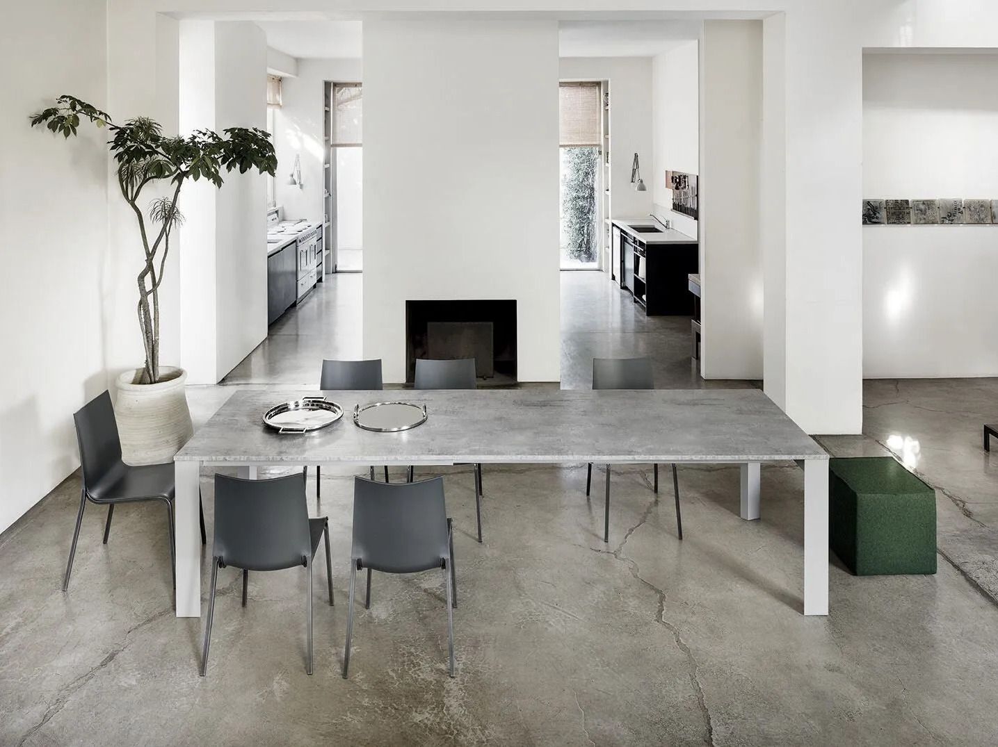 Стальной и Сверхкерамический выдвижной обеденный стол Bontempi Casa PASCAL ARCH-00061066 - Вид №1