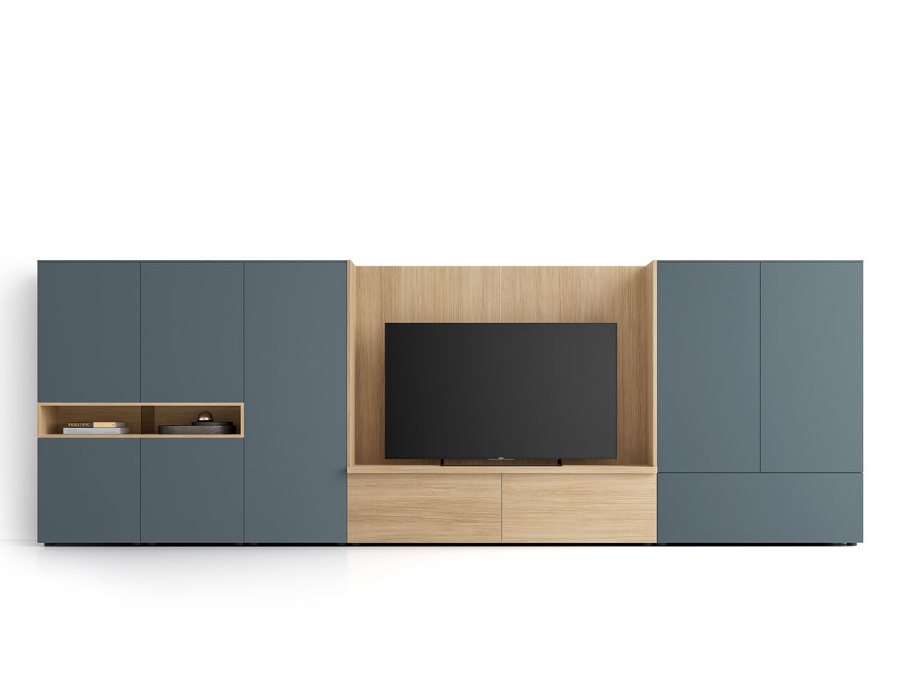 Оборудованная деревянная секционная стена с подставкой для телевизора Santalucia Mobili AKKA ARCH-00062622 - Вид №2