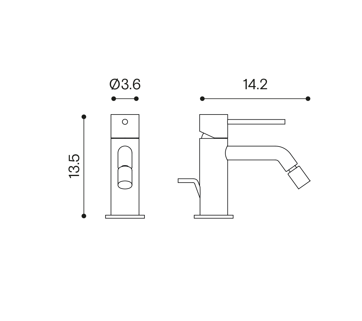 Ex.T MB SHINE Смеситель для биде EXMBSHSAT - Вид №1
