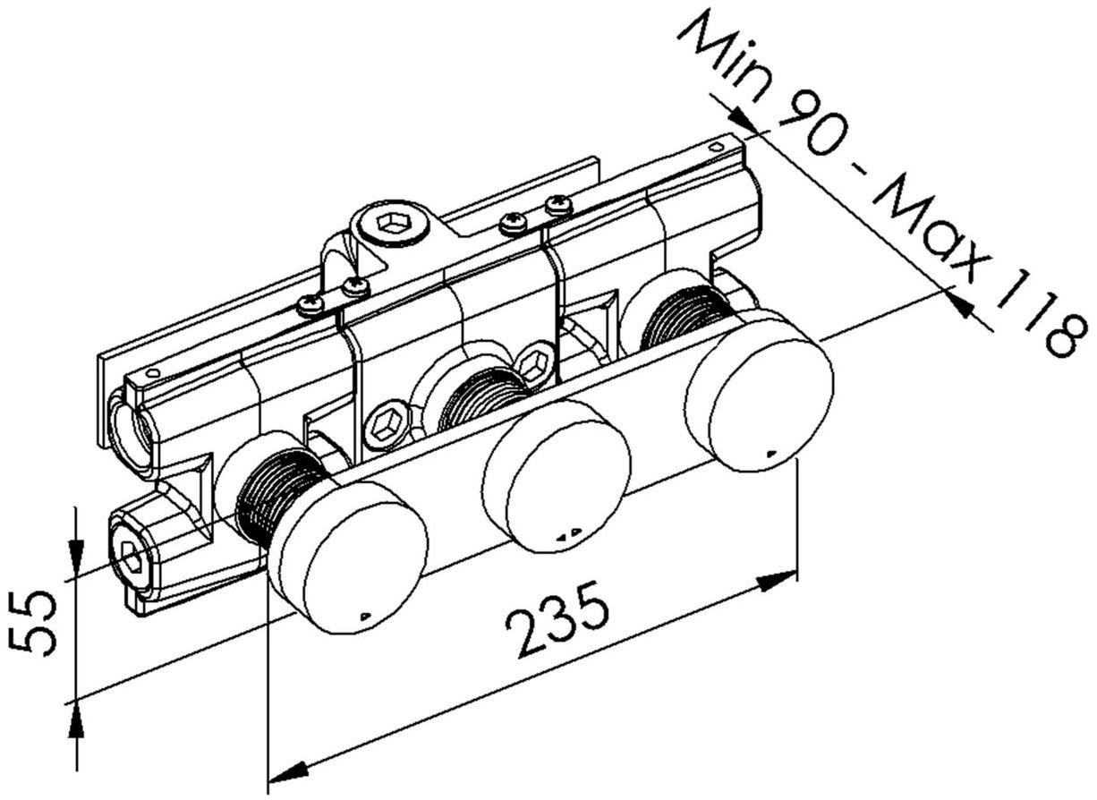 rvb Смеситель для душа с тарелкой Tune 4595.--.73 - Вид №1