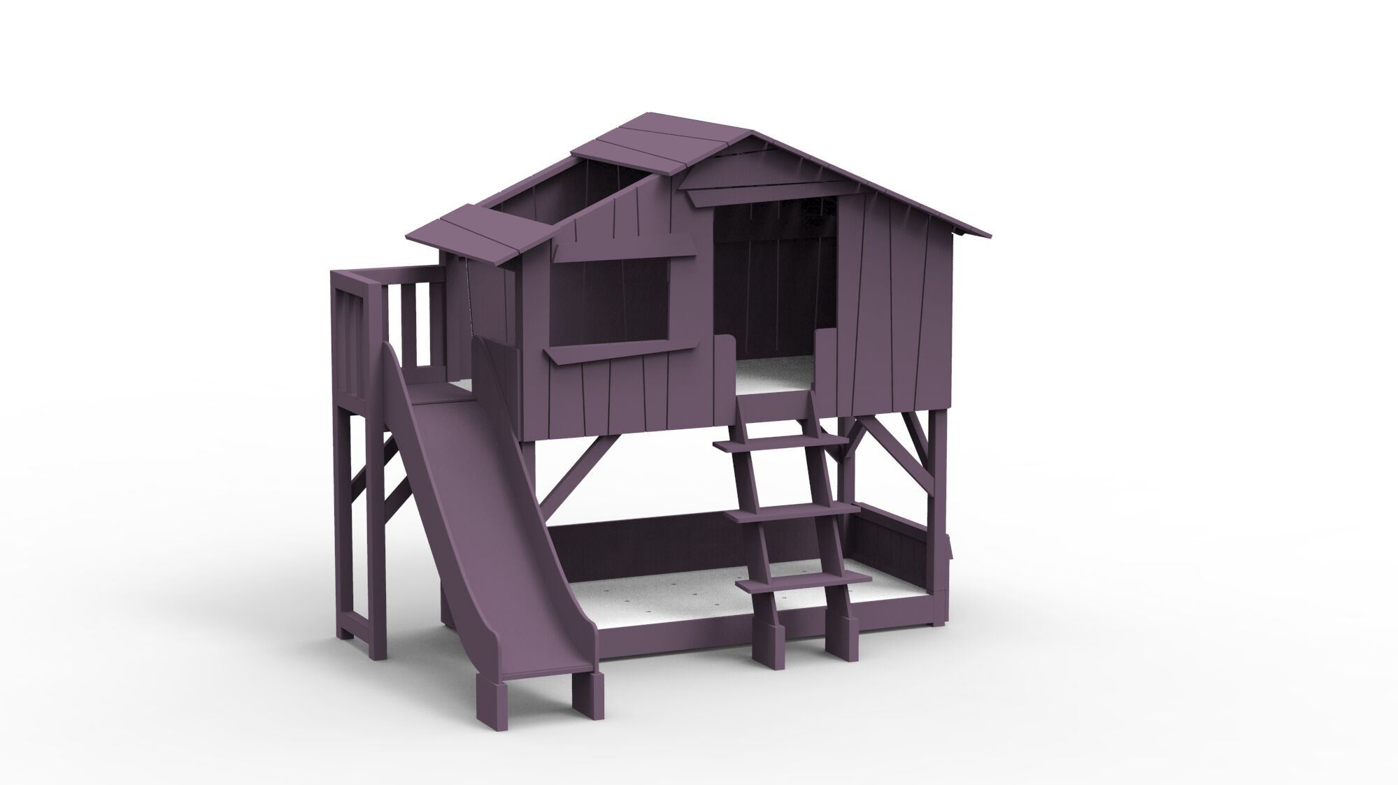 Двухъярусная кровать из МДФ с горкой и платформой Mathy by Bols TREEHOUSE BEDS &amp ARCH-00002332 - Вид №21