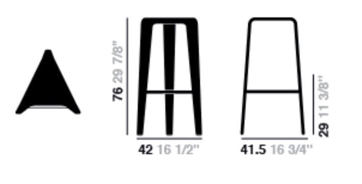Высокий дубовый стул Arper ARCH-00096219 - Вид №3