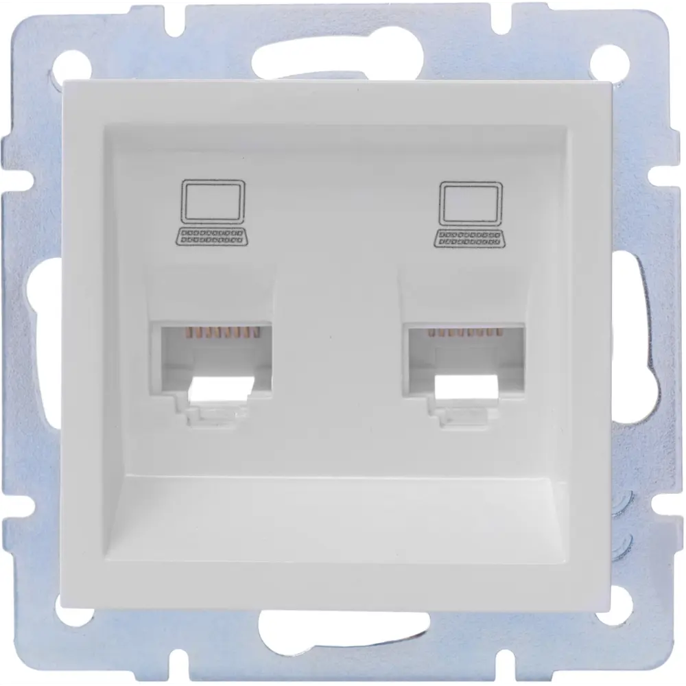 Двойная компьютерная розетка Lezard Vesna для сетевых подключений 84408526 STLM-1575573