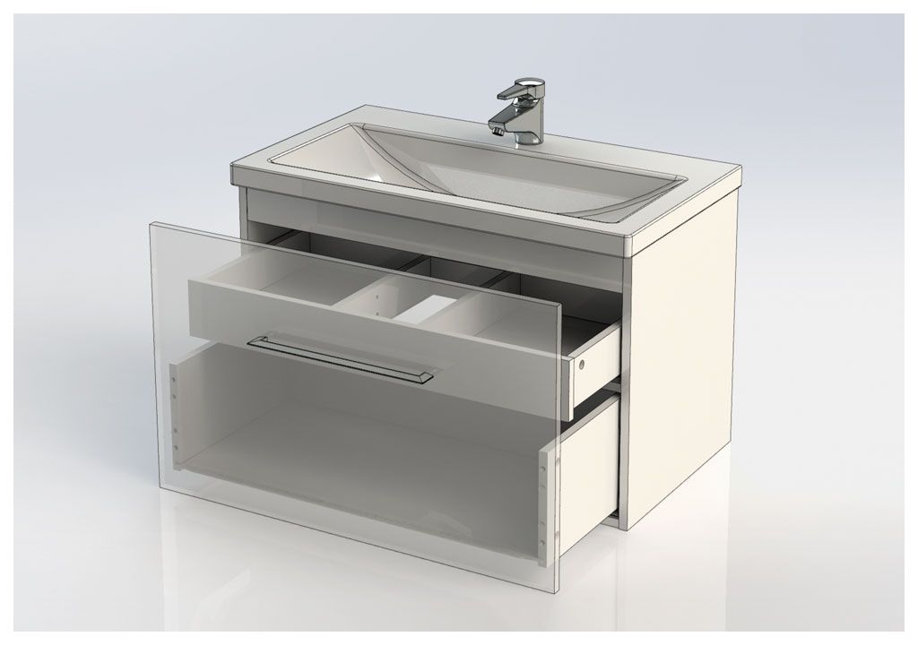 Тумба с раковиной Aquanet Порто 80 белый 0019573100183660 - Вид №4